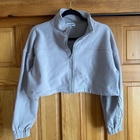 Gold Hinge Cinched Zip-Up Jacket - Picture 2 of 8